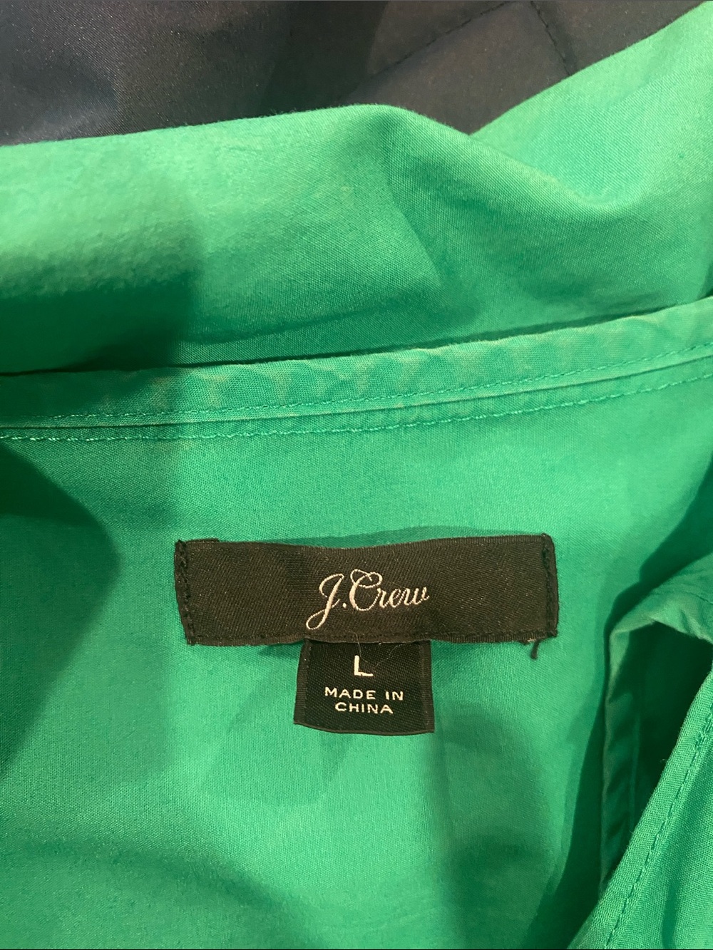 J. Crew Emerald Tie-Neck Long Sleeve Blouse - Picture 3 of 4